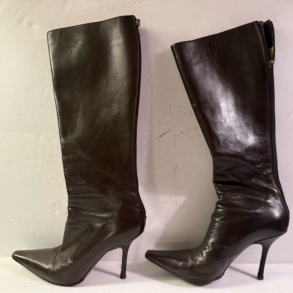 Jimmy Choo Dark Brown Heeled Boots